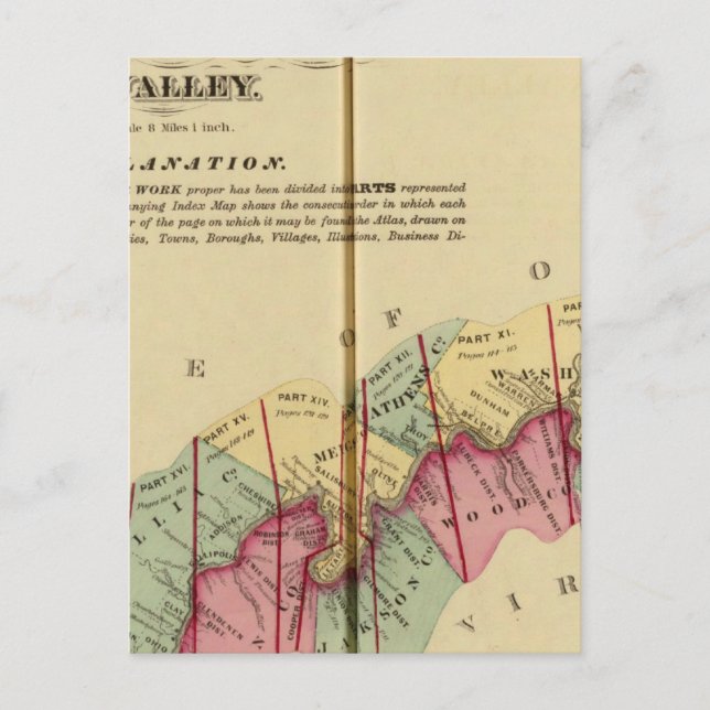 Cartão Postal Mapa de índice para Atlas do Alto rio Ohio (Frente)