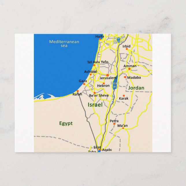 Cartão Postal Mapa de Israel.JPG (Frente)