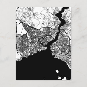 Cartão Postal Mapa de Istambul Turquia