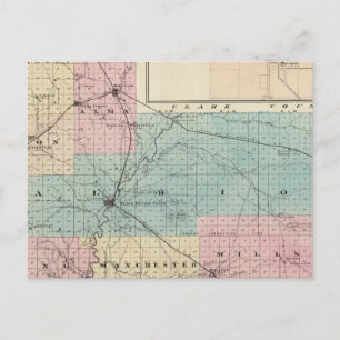 Cartão Postal Mapa de Jackson County, Plat of Friendship