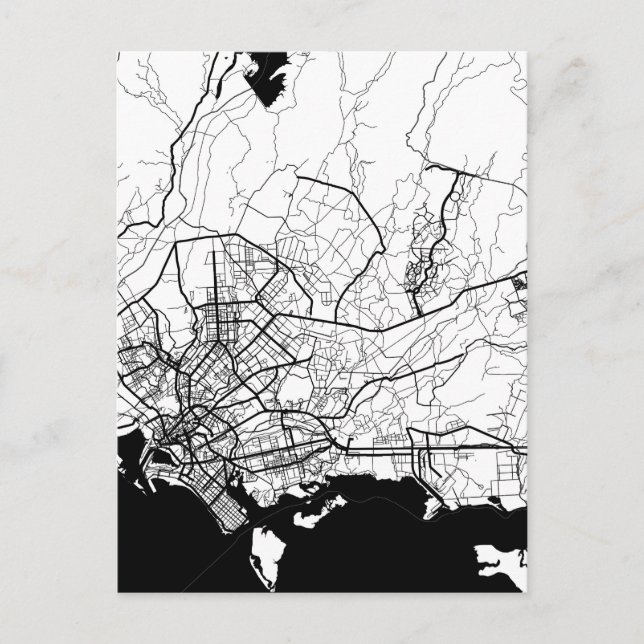 Cartão Postal Mapa de Karachi Paquistão (Frente)