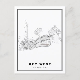 Cartão Postal Mapa de Key West