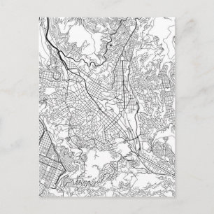 Cartão Postal Mapa de La Paz Bolívia