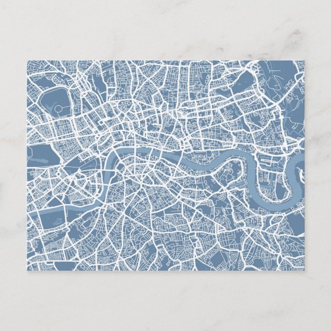 Cartão Postal Mapa de Londres (Frente)