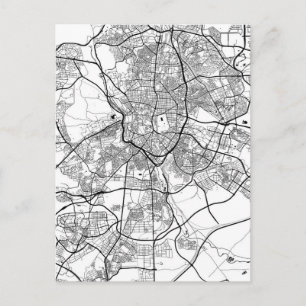 Cartão Postal Mapa de Madrid Espanha