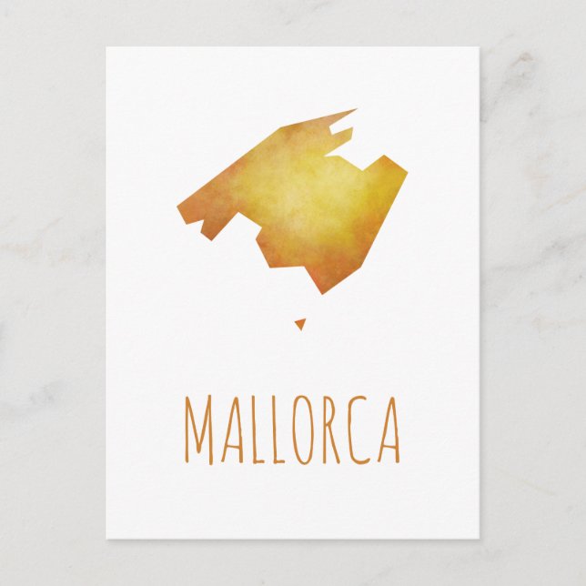 Cartão Postal Mapa de Maiorca (Frente)