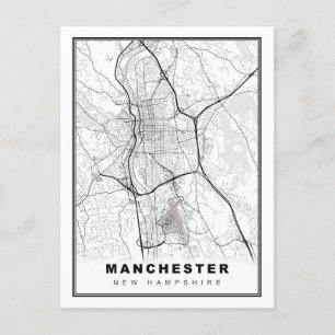 Cartão Postal Mapa de Manchester