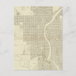 Cartão Postal Mapa de Milwaukee