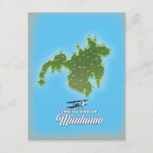 Cartão Postal Mapa de Mindanao