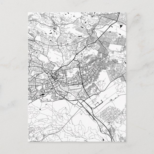 Cartão Postal Mapa de Nairóbi Quênia (Frente)