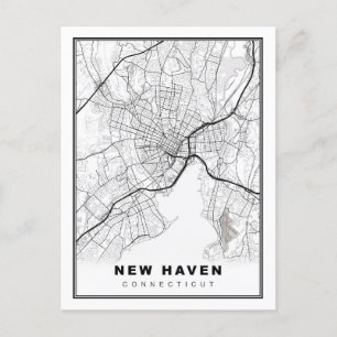 Cartão Postal Mapa de New Haven