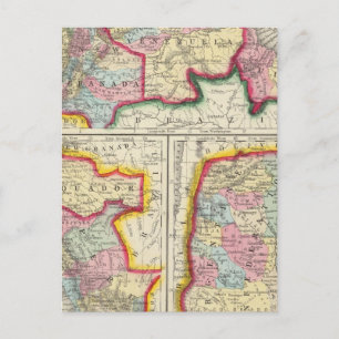 Cartão Postal Mapa De Nova Granada, Venezuela E Guiana