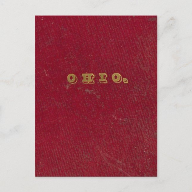 Cartão Postal Mapa de Ohio (Frente)