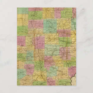 Cartão Postal Mapa de Ohio 2