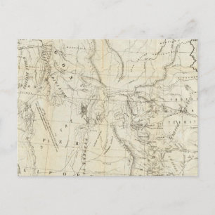 Cartão Postal Mapa de Oregon, Califórnia, Novo México