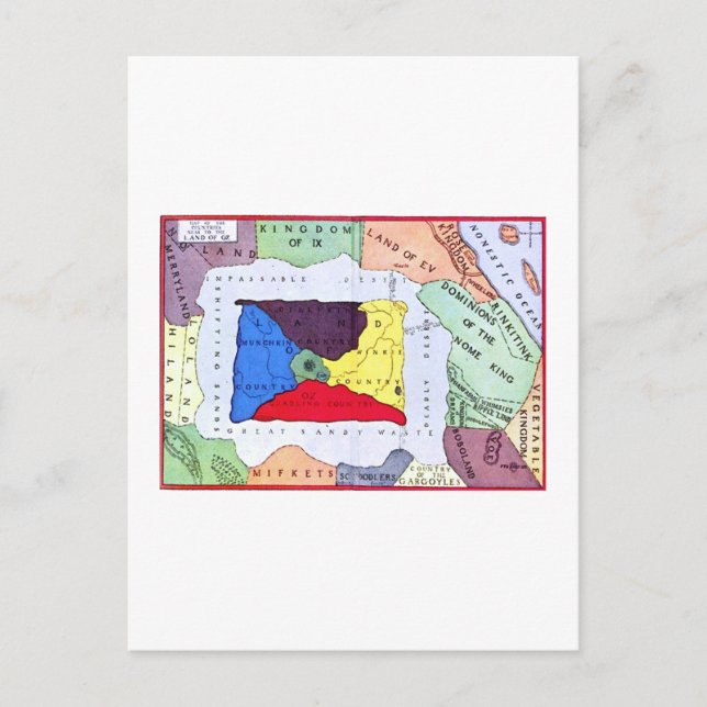 Cartão Postal Mapa De Oz (Frente)