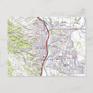 Cartão Postal Mapa de Paso Robles, Califórnia