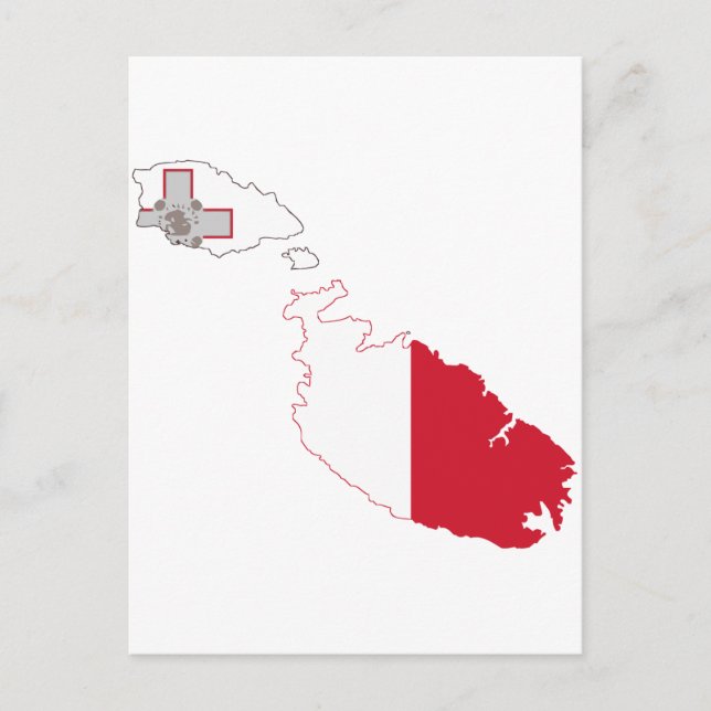 Cartão Postal Mapa de pavilhão de Malta (Frente)
