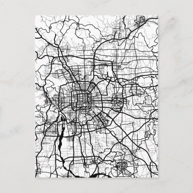 Cartão Postal Mapa de Pequim China (Frente)