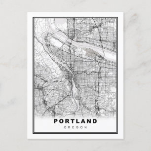 Cartão Postal Mapa de Portland