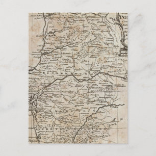 Cartão Postal Mapa de Portugal