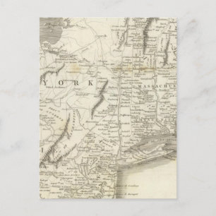 Cartão Postal Mapa de Províncias dos Estados Unidos