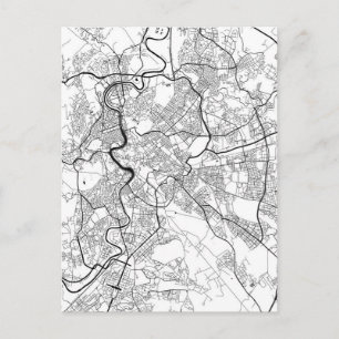 Cartão Postal Mapa de Roma Itália