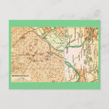 Mapa de Rua Antigo de Minneapolis
