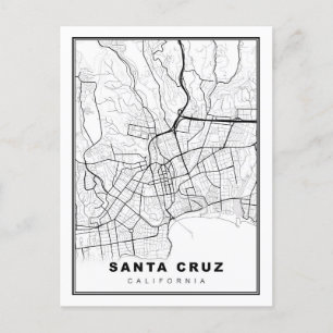 Cartão Postal Mapa de Santa Cruz