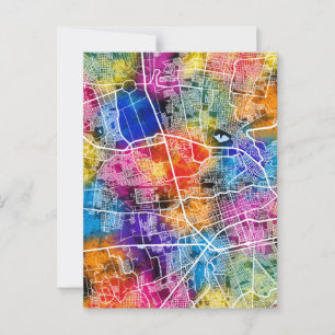 Cartão Postal Mapa de Santiago de Querétaro, México