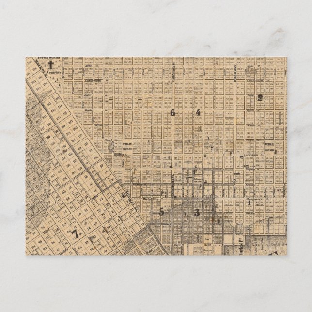 Cartão Postal Mapa de São Francisco (Frente)