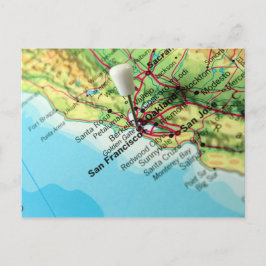 Cartão Postal Mapa de São Francisco, EUA