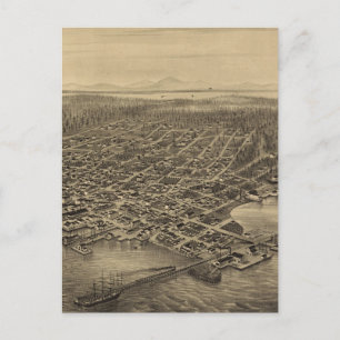 Cartão Postal Mapa de Seattle (1878)