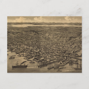 Cartão Postal Mapa de Seattle (1884)