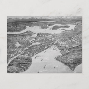 Cartão Postal Mapa de Seattle (1908)