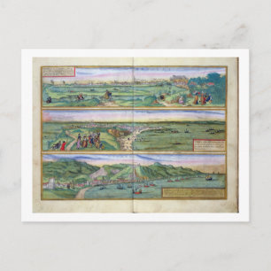 Cartão Postal Mapa de Sevilha, de Cadiz, e de Malaga, 'de