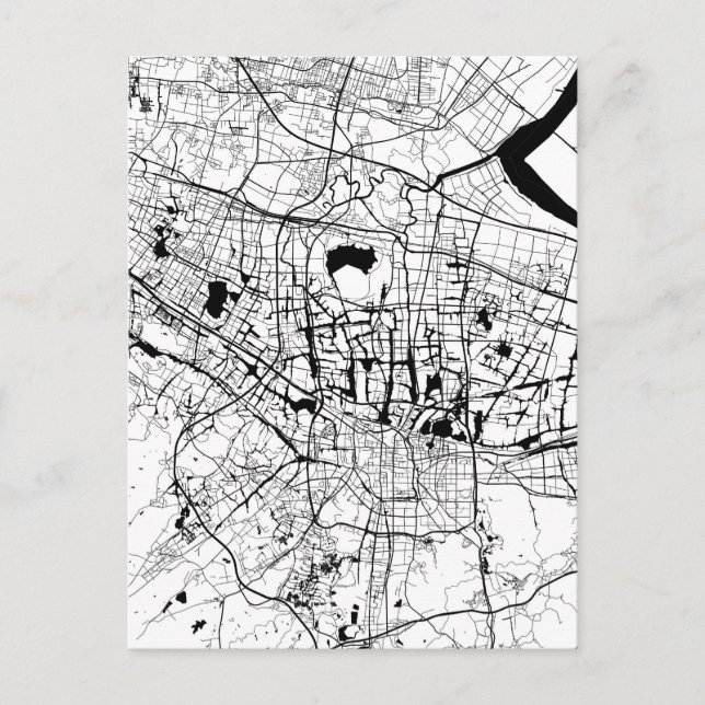 Cartão Postal Mapa de Shaoxing China (Frente)