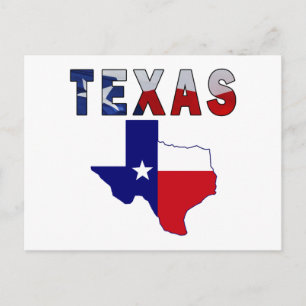 Cartão Postal Mapa de Sinalizador com Texas