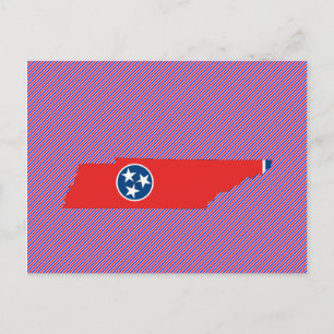 Cartão Postal Mapa de Sinalizador do Tennessee