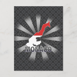 Cartão Postal Mapa de Sinalizador Mônaco 2.0