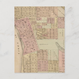 Cartão Postal Mapa de Stillwater, Washington County, Minnesota