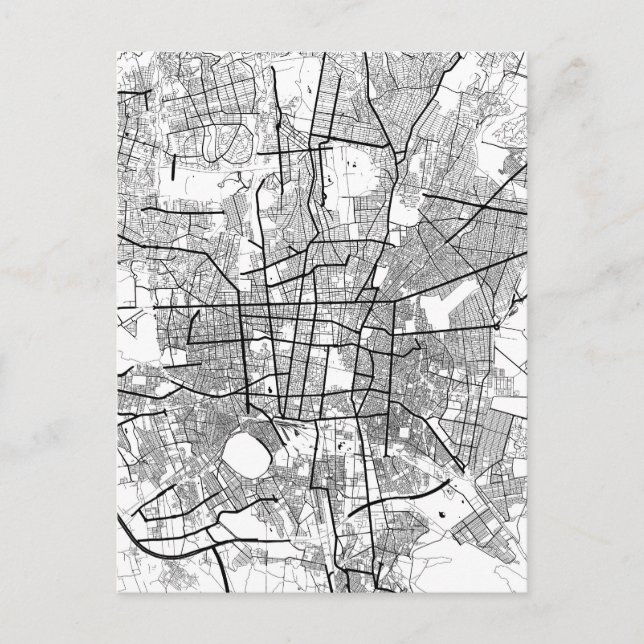 Cartão Postal Mapa de Teerã Irã (Frente)