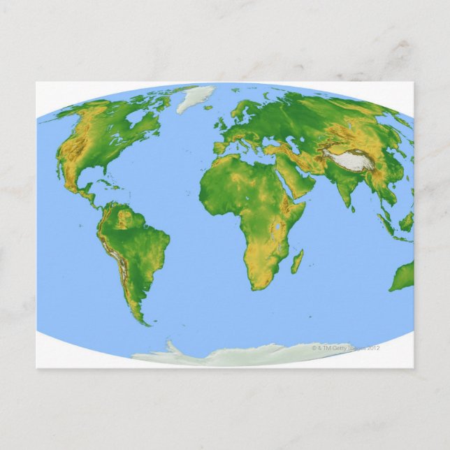 Cartão Postal Mapa de Vegetação 4 (Frente)