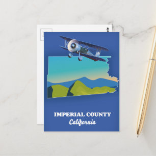 Cartão Postal Mapa de viagem do Condado Imperial Califórnia