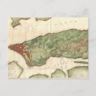 Cartão Postal Mapa de Vintage do Nova Iorque (1878)