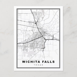 Cartão Postal Mapa de Wichita Falls