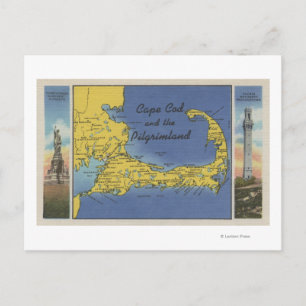 Cartão Postal Mapa Detalhado da Pilgrimland