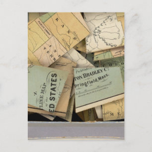 Cartão Postal Mapa Dissecado, Estados Unidos da América