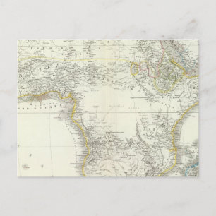 Cartão Postal Mapa do Atlas Africano