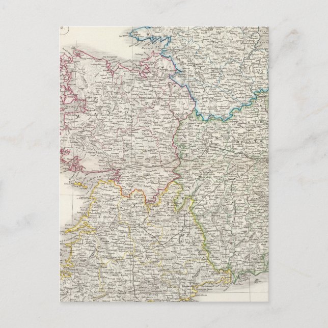 Cartão Postal Mapa do Atlas da Irlanda (Frente)